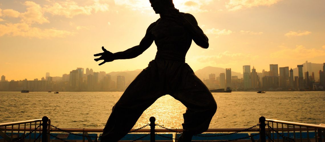 Bruce Lee at avenue of star, Hong kong